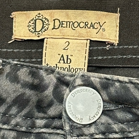 Democracy AB Technology Comfortable Elastic Waistband Animal Print Pants Stretch - Picture 6 of 8